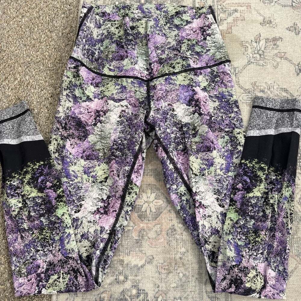 Lululemon Wunder Under Hi-Rise Tight Nulux Vivid Vision Multi Black Size 8